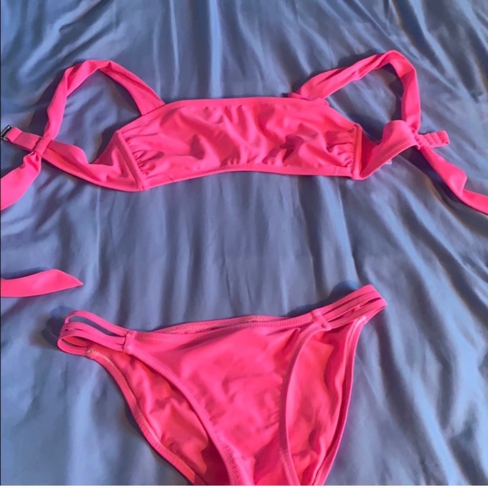 Hot pink bikini